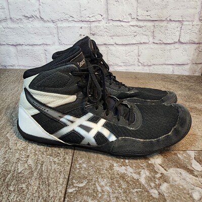 Asics Wrestling Shoes Matflex Black White Silver 1081A021 Men's