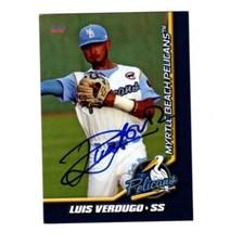 Luis Verdugo signed autograph 2021 Myrtle Beach Cubs baseball card La Paz Mex