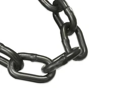3/8" x 30 ft Black Powder Coated Safety Chain Steel | Heavy Duty Utility Barrier