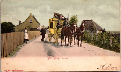 Netherlands; Den Burg, Texel PPC Hand Colored Postcard