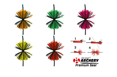 2 COLOR - RUBBER WHISKER LEGGS STRING SILENCERS - REDUCE BOW STRING NOISE - F/SH