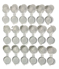 Mini Empty Paint Pot Pod 6 Strips Plastic Container with Lids 3ml Storage 54 Pot