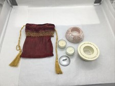 2 Part Candle Holder w/ Metal Top in a Red/Gold Bag by Simply You w/ Quote