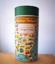 Cavallini Co puzzle of National Parks Map Vintage 1000 Pieces