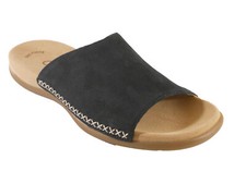 Gabor Pantolette, Nubukleder blau, 03-705-16