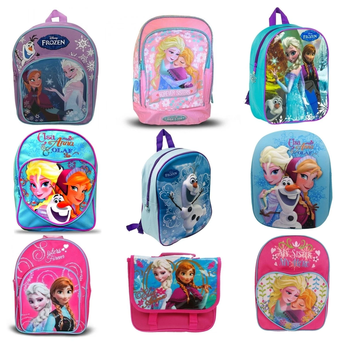 Disney Frozen Princess Anna Elsa Olaf School Bag Rucksack Backpack Brand New
