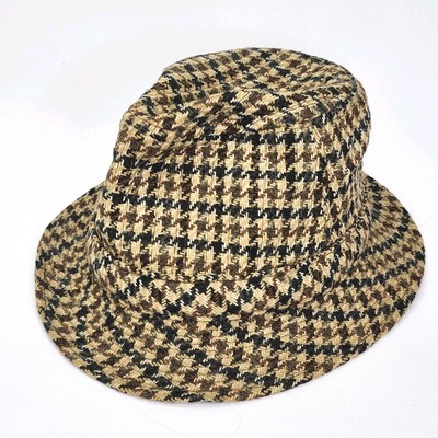 VTG United Hatters Tweed Houndtooth Unisex Retro Hat Vintage United Hatters Cap and Millinary Suede and  main image 4