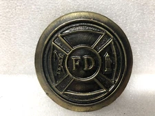 Vintage The Great American Buckle Co Chicago Fireman's FD Belt Buckle Limited Ed