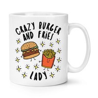 VerrüCkte Hamburger Und Frittieren Damen Stars 284Ml Becher Tasse Lustiger Witz
