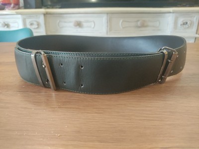 Gianni Versace Vintage Dark Green Belt Double Buckle 42 | eBay