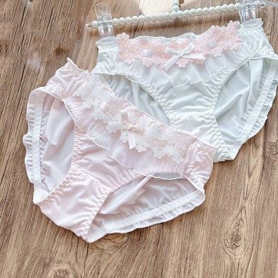 Sexy panties Japanese Underwear Lolita Sweet Mori Girls Mid Waist Panties Briefs