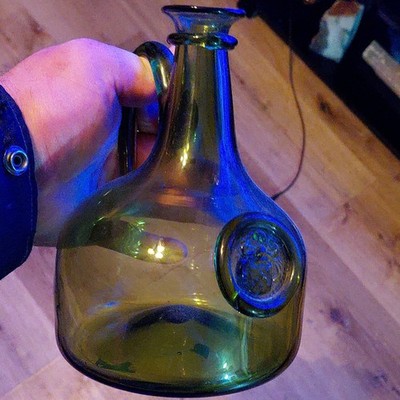 Green Utility Glass Bottle with Handle