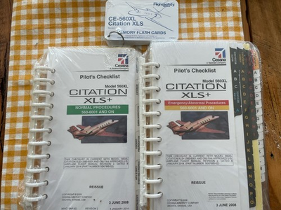 #ad #ad Cessna Citation XLS Books Lot of 3 Normal And Emergency Procedures Checklist $140.00