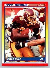 1990 Score #637 Vince Buck Rookie Card Central State Marauders. rookie card picture
