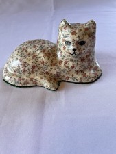 Vintage Floral Decoupage Cat Figurine Statue ...