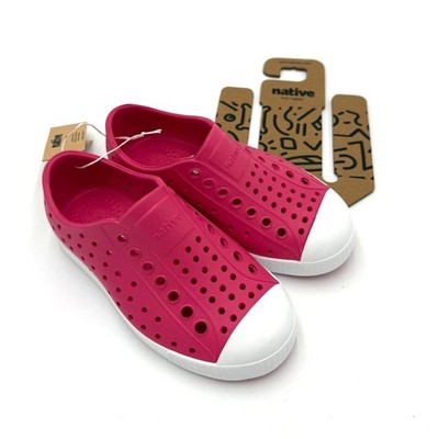 NEW! Native Jefferson Child Shoes - Hollywood Pink/Shell White - c11