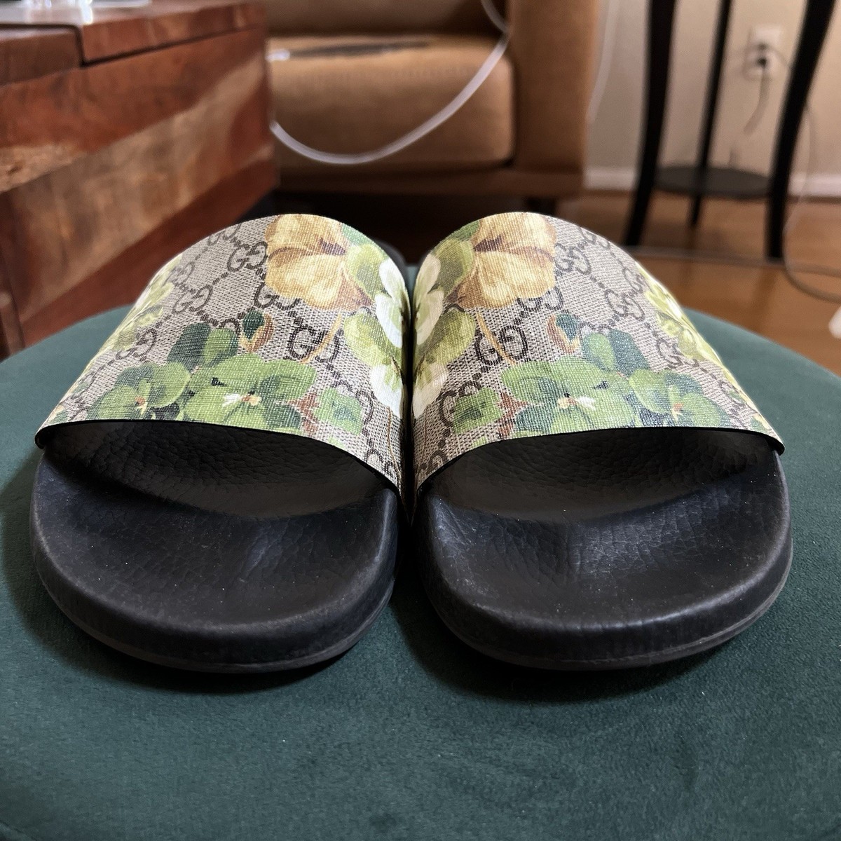 GUCCI BLOOMS slides VERY RARE Gucci RARE Gucci Tian Bloom Flora Bird Supreme Slides  main image 3