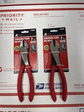 2 ATE PRO 7-1/2" WIDE HEAD DIAGONAL CUTTERS WIRE CUTTING PLIERS DYKES NOSE 30125