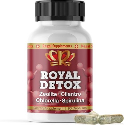 Royal Detox All-in-One Cleanse 90 Caps Zeolite Chlorella Spirulina Liver Gut