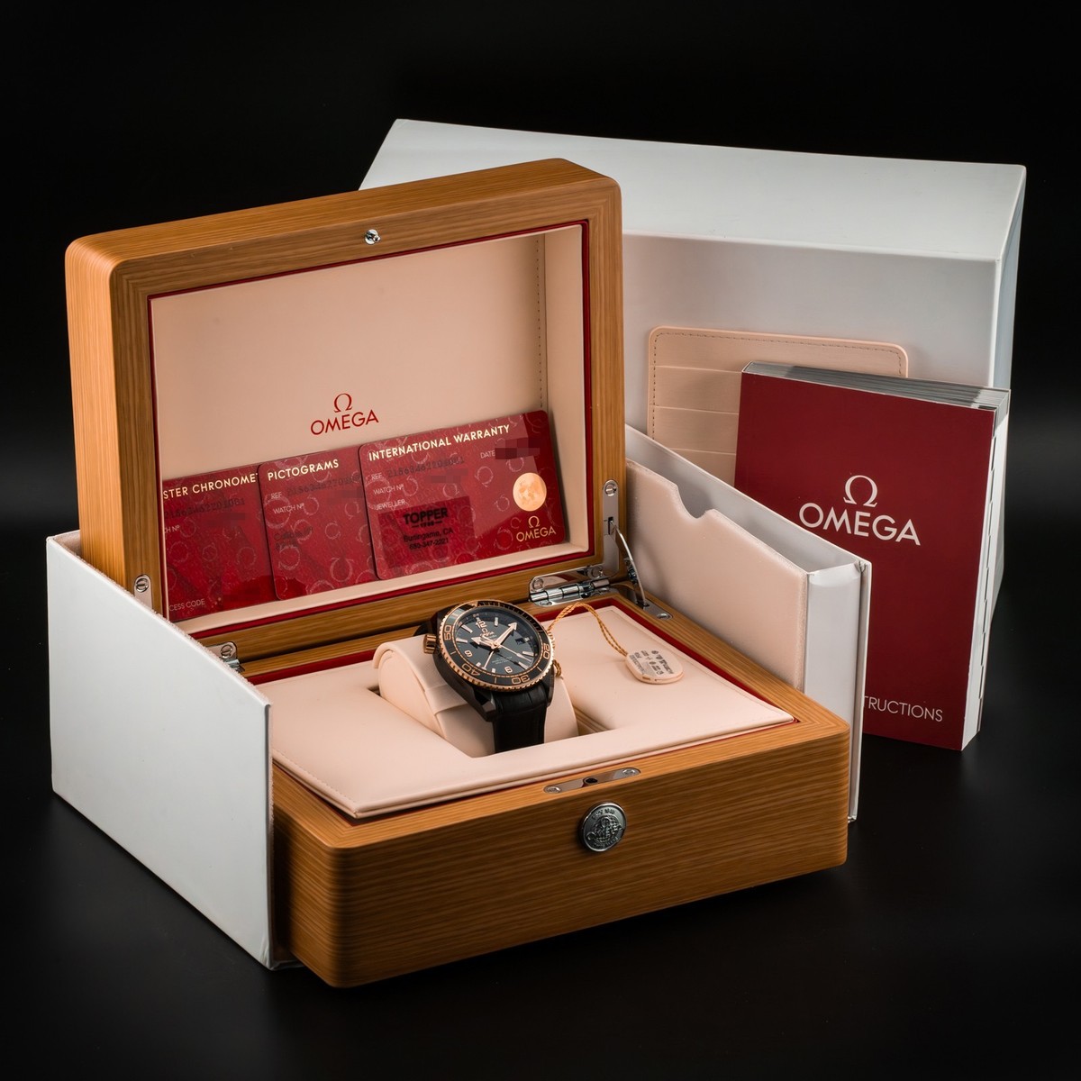 Omega Seamaster Planet Ocean 600M Black Ceramic Sedna Gold 215.63