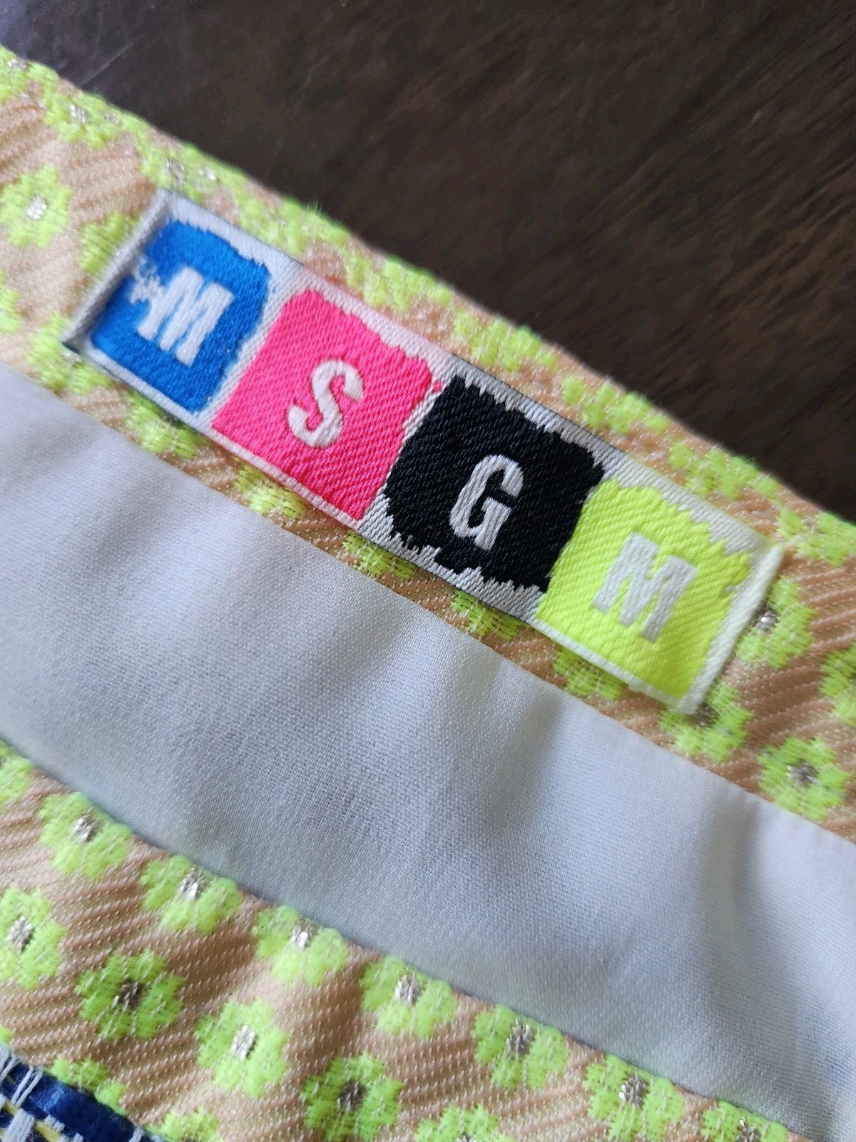 MSGN Women's mini woven patchwork skirt multicolo… - image 5