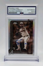 Spencer Schwellenbach Signed 2025 Topps Chrome Sepia Ref Rookie Card #203 Braves