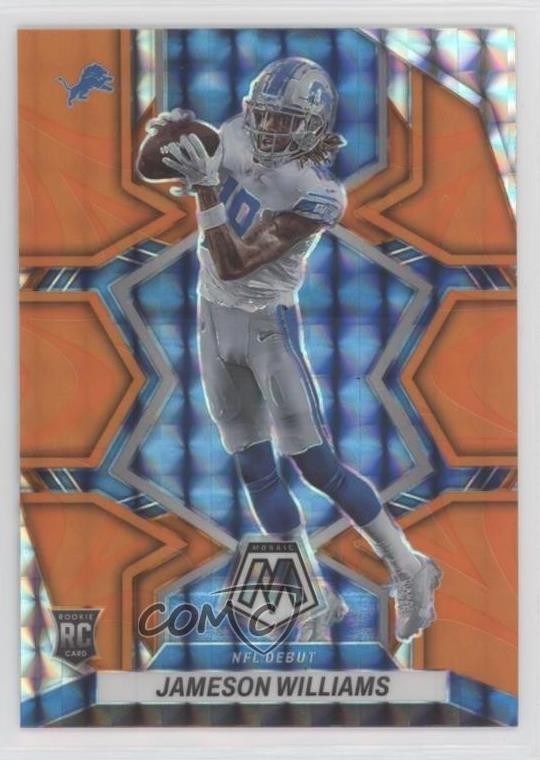 2022 Mosaic NFL Debut Reactive Orange Prizm Jameson Williams #278 Rookie RC 0nr3