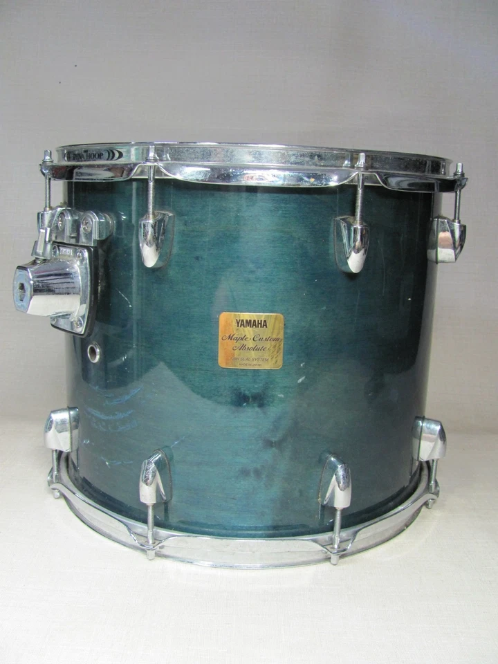 TAMBOR TOM ABSOLUTO PERSONALIZADO DE ARCE YAMAHA ATT1014 14”x12” DE COLECCIÓN AZUL MARINO JAPÓN Foto 2 de 4