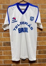 BRASIL BRAZIL TOPPER VINTAGE FOOTBALL SOCCER SHIRT JERSEY 1980-S SIZE M WHITE