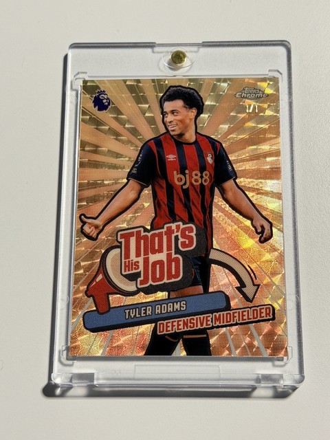 Topps Chrome Tyler Adams Bournemouth That’s His Job Superfractor 1/1 USA 🇺🇸