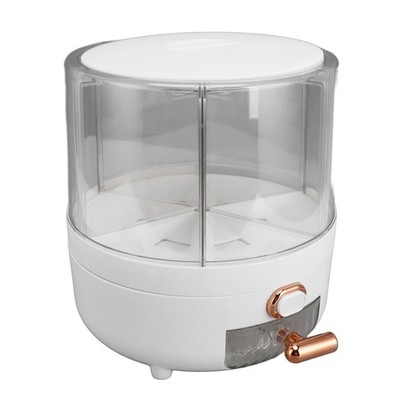 Small Size Rice Grain Storage Container 360 Rotating Grain Storage Food Dispense