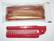 VTG Avon Folding Comb Brush Dark Red New Old Stock