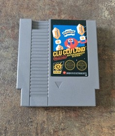 Nintendo NES game Clu Clu Land cart  with a case