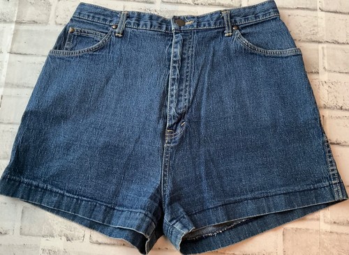 1970s Denim Girls Shorts 15/16  Waist 2" Inseam Classic Wash Jeans Vintage Japan