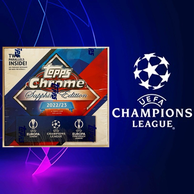 2022-23 Topps Chrome Sapphire UEFA Champions Soccer factory sealed hobby box