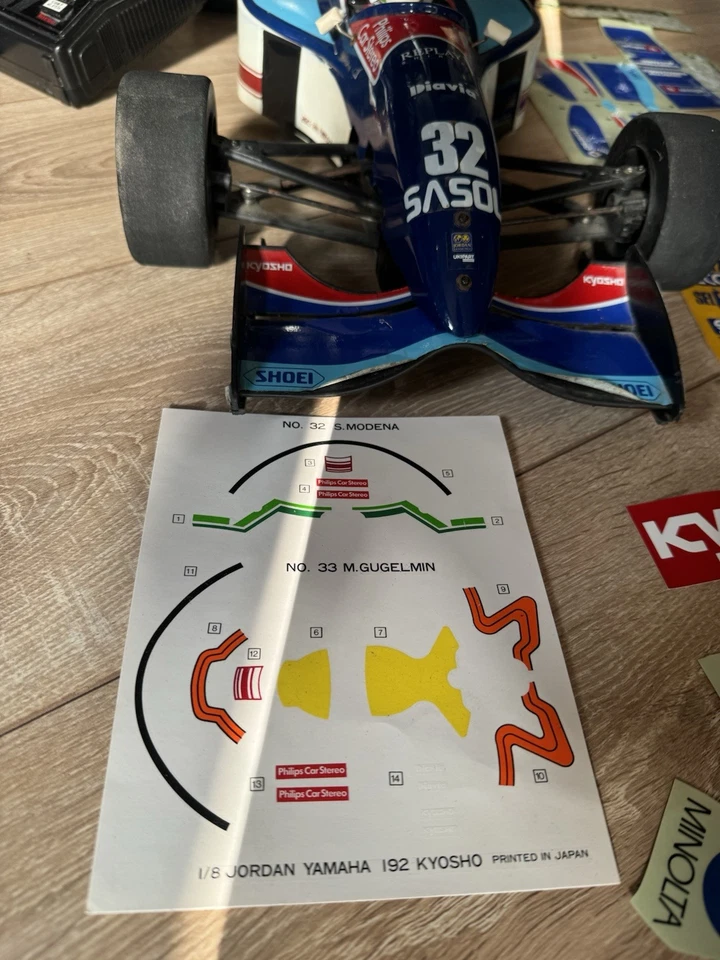 Kyosho RC 1:8   F1  Corporation Jordan-Yamaha 192 Elektro  rare vintage  - Bild 3 von 4