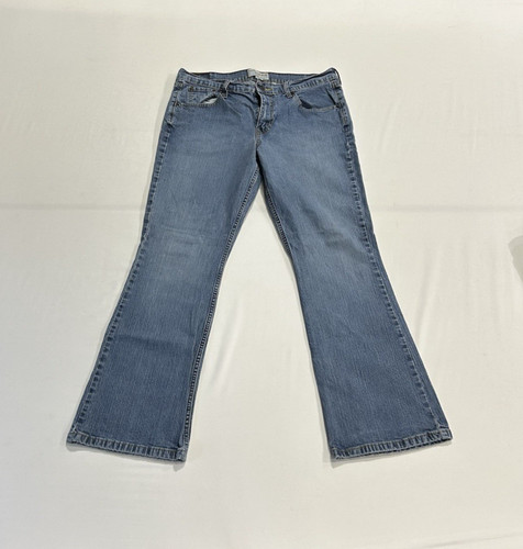 Vintage Levi Strauss Signature Jeans Size 12M Stretch Bootcut Med Blue H3C
