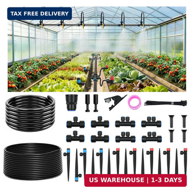 #ad Drip Irrigation Kit for Garden Automatic Watering System with Quick Connect Fit $22.41
