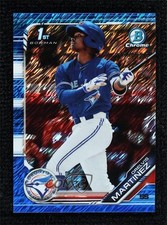 2019 Bowman Chrome Prospects Blue Shimmer Refractor 123/150 Orelvis Martinez 7tr