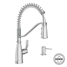 MOEN 87886 Nolia Pre-Rinse Spring Pulldown Sprayer Kitchen Faucet Chrome