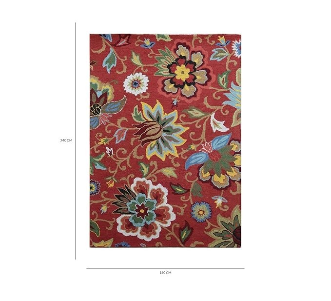 Hand Tufted Floral and Tropical Rug for Living Room Luxurious Premium Carpet Are