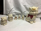 Vintage Shawnee Pottery Cookie Jar. Creamer. Salt & Pepper Set. Puss N Boots