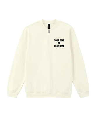 Personalisiertes individuelles Gildan Softstyle mittelschweres Fleece-Sweatshirt für Erwachsene 1/4-Reißverschluss