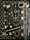 Wearable Gold Tone Jewelry Lot 1LB 15oz Signed Trifari Coro Brac WGermany 5 Avon