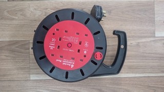 5M 4 Gang Extension Cable Reel 10A 240V Thermal Cut Out Used