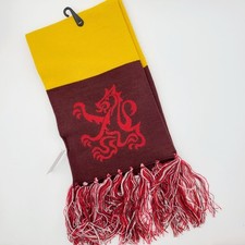 Universal Studios Harry Potter Gryffindor Emblem Knit Scarf Fringe Trim Orlando