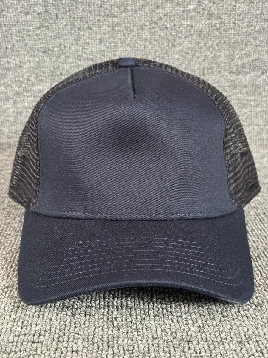 New Era 9FORTY A-Frame Trucker Cap Black Blank Snapback Hat New