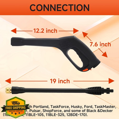 #ad FIXFANS Pressure Washer Gun Hose Kit Wand for Portland Husky $66.99