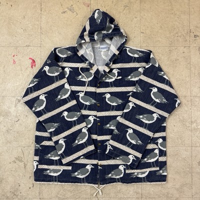 Michigan Rag Co Seagull Print Canvas Parka Jacket Marushka 80s 90s