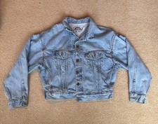 VTG 90s Levis Authentic Since 1850 Denim Jean Jacket Light blue Wash Sz Small